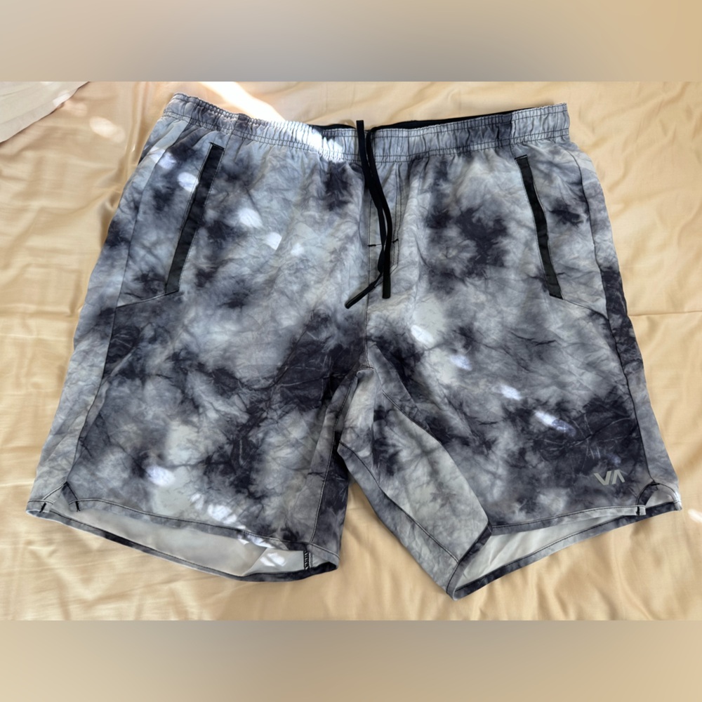 RVCA Black and Gray Jogger Pants